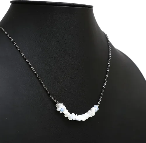 Vista 41 de Gempires - Collar de barra de chips naturales, cristales curativos de energía, regalo de cumpleaños, regalo para ella, joyería de piedras preciosas