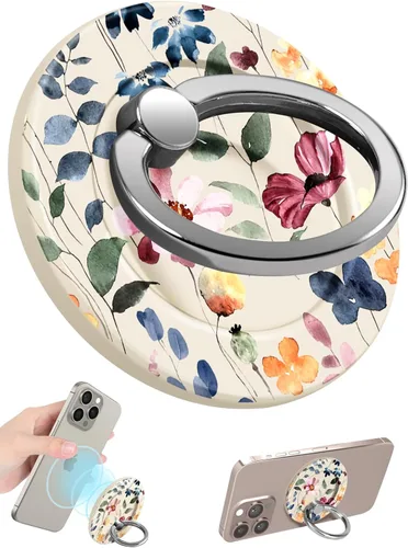 Vista 12 de Lotadilo Soporte magnético para anillo de teléfono, lindo soporte de agarre Púrpura