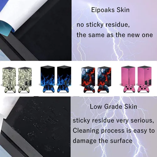 Vista 3 de Skin for Xbox Series X, calcomanía de vinilo de cuerpo entero para consola Xbox Series X y controlador inalámbrico (fuego colorido)