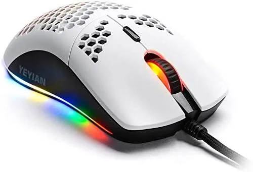 Vista 4 de Yeyian Gaming Mouse RGB Links 3000, blanco (YMG-24311)
