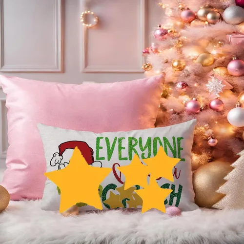 Vista 4 de AOFANGGO Funda de almohada de Navidad de 12 x 20 pulgadas, decoración navideña, funda de cojín rectangular para cama, silla, sofá