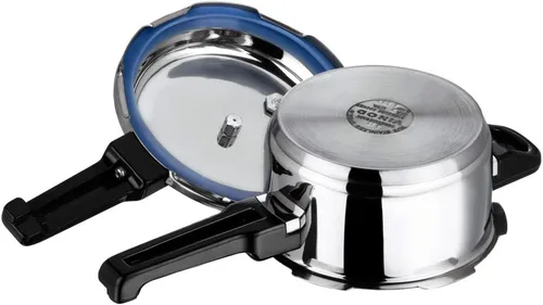 Vista 8 de Vinod V-2L Olla a presión de acero inoxidable con fondo sándwich, 2 litros, plateado, mediano
