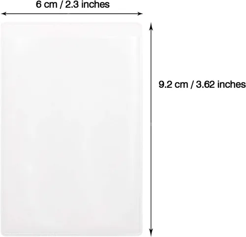 Vista 7 de Tupalizy 80 fundas protectoras de plástico para tarjetas, impermeables, transparentes, para mujeres, tarjetas de crédito, tarjeta de seguro social