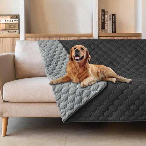 Vista 63 de gogobunny Manta para mascotas 3 veces más resistente, impermeable y a prueba de arañazos; protector de muebles reversible para perros y gatos, funda