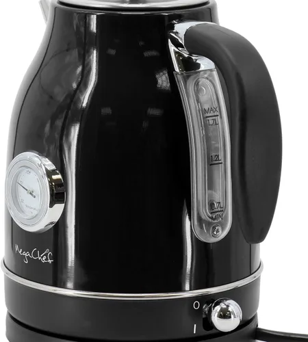 Vista 4 de MegaChef Tetera eléctrica de 1.7 litros y tostadora de 2 rebanadas (Negro)