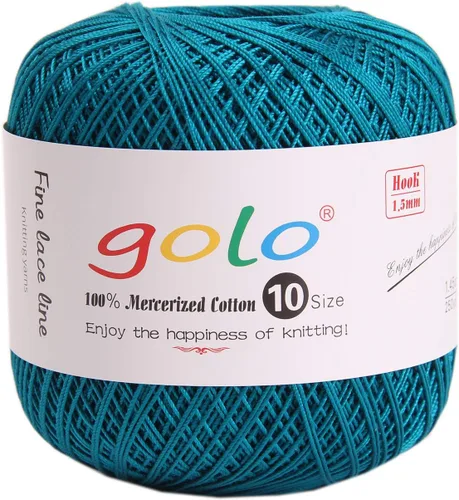 Vista 82 de Golo - 3 bolas de hilo de ganchillo tamaño 10, hilo de crochet para tejer a mano 102