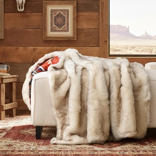 Vista 19 de Manta de felpa de piel sintética de lujo con patrón azteca, súper cálida, esponjosa, elegante, mullida manta decorativa para sofá, sillón, sofá