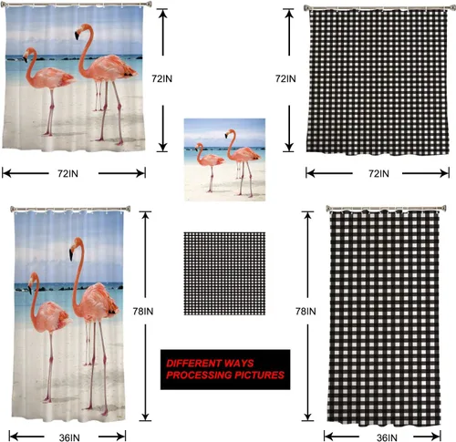 Vista 8 de Cortina de ducha con diseño de cardenales de muñeco de nieve para baño, casa de nieve de Navidad, pájaros rojos, lindo muñeco de nieve, sombrero