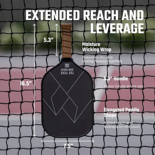 Vista 4 de Bison Paddles: Thermoformed Carbon Fiber Pickleball Paddle - Professional Grade Construction for Maximum Spin and Power Paddle Tuning Kit Included