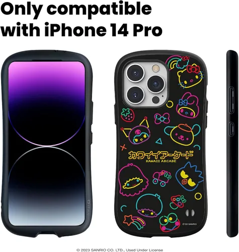Vista 5 de iFace Correa de cuentas Kuromi & Baku + funda de primera clase para iPhone 14 Pro, Plástico