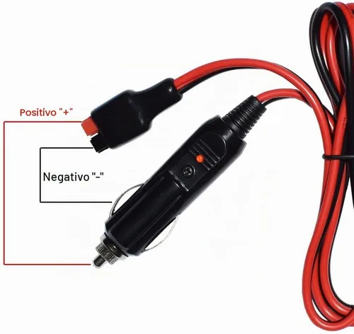 Vista 6 de 15A Enchufe de Encendedor de Cigarrillos de Coche Cable de Extensión de 1m/3.3ft 14AWG Adaptador de Cargador de Batería Conector de 45A Compatible
