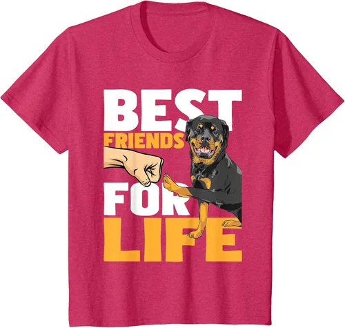 Vista 34 de Best Friends for Life - Rottweiler Animal Dog Lover Breeder T-Shirt