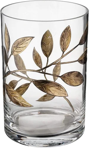 Vista 2 de Candelabro decorativo de huracán con hojas pintadas grabadas, elegante decoración del hogar, boda, caja, adorno de vidrio grueso soplado en la boca