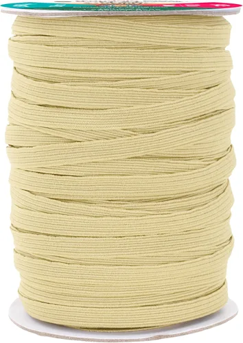 Vista 7 de Mandala Crafts 20 yardas 1/2 pulgada 0.472 in bandas elásticas beige