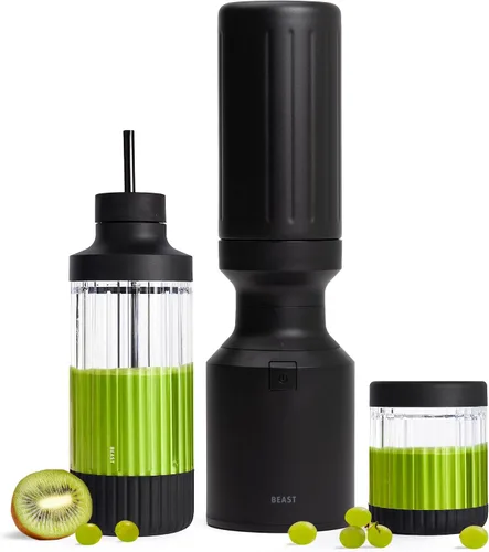 Vista 10 de Beast Mighty 850 Licuadora personal compacta premium Para batidos, malteadas, aderezos, salsas, postres, salsas para mojar Mezcla hielo