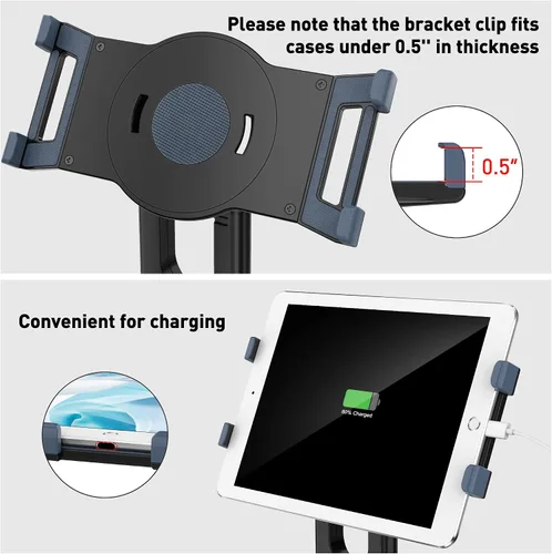 Vista 6 de AboveTEK Soporte para tableta de quiosco al por menor con medida de ancho o altura en el rango de 7.7 "-9.6" (sólo la carta), compatible con soporte