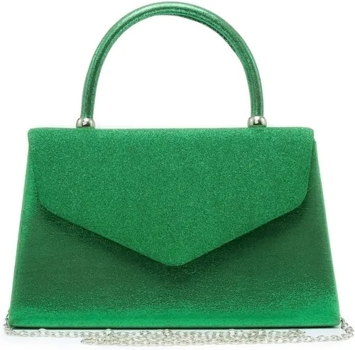 Vista 16 de Dasein Bolso de Noche para Mujer, Bolsos de Embrague para Fiesta, Bolsos de Boda, Bolsos de Cóctel y Baile con Brillo Esmerilado Champán