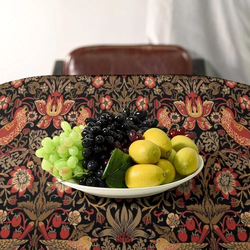 Vista 370 de Mantel Floral Retro de Pájaros, Diseño Original Bohemio William Morris Estampado Cubierta de Mesa para Hogar Picnic Fiesta Comedor Cocina William