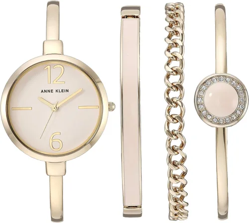 Vista 5 de Anne Klein Women's Bangle Watch and Premium Crystal Accented Bracelet Set