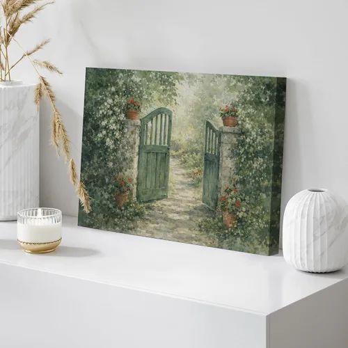 Vista 93 de wall26 Prado con álamos por Claude Monet - Arte moderno impresionista, arte en lienzo para el hogar, 12 x 18 pulgadas
