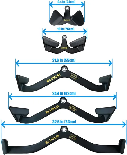 Vista 10 de BLUSLM LAT - Barra desplegable para máquina de cable, accesorios LAT para barra en T, accesorio de cable de barra en V para gimnasio, mango