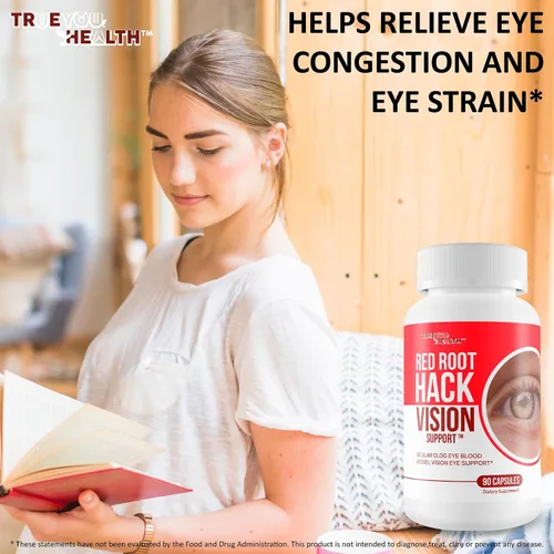 Vista 5 de Red Root Hack - Suplemento para la visión – Nuestras mejores píldoras para los ojos para obstrucciones oculares – Vitaminas para los ojos