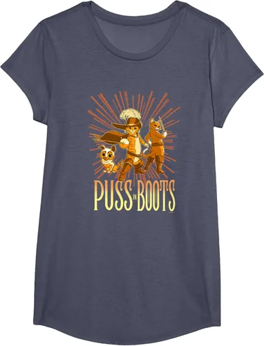 Vista 14 de DreamWorks Puss in Boots: The Last Wish Cat Trio Poster - Camiseta pequeña Negro