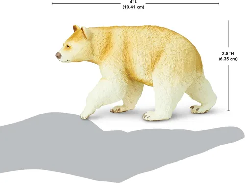 Vista 3 de Safari Ltd. Kermode - Figura detallada de oso espiritual de 4.5 pulgadas, juguete educativo para niños, niñas y niños a partir de 3 años