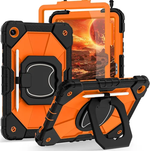 Vista 10 de Auizotl Funda para Samsung Galaxy Tab A9+/A9 Plus de 11 pulgadas (SM-X210/X216/X218) con protector de pantalla/soporte giratorio/soporte