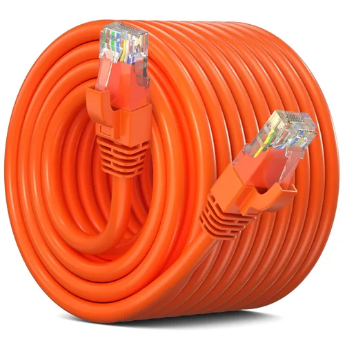 Vista 22 de Maximm Cable Ethernet Cat 6, cable de red y conexión de alta velocidad de 10 pies, UTP, 10 Gbps, cable Ethernet de 550 MHz, color naranja