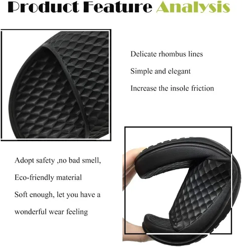 Vista 4 de FUNKYMONKEY - Sandalias antideslizantes para hombres, para baño, playa, interiores