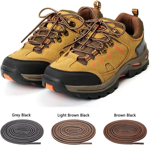 Vista 3 de UpUGo 3 pares de cordones para botas, cordones redondos para correr, senderismo, tenis, botas