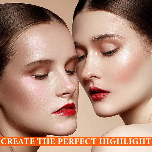 Vista 6 de 3 piezas de polvo de hadas, colorete facial de hadas, colorete facial para palmaditas en polvo de hadas, maquillaje natural que ilumina el cuerpo