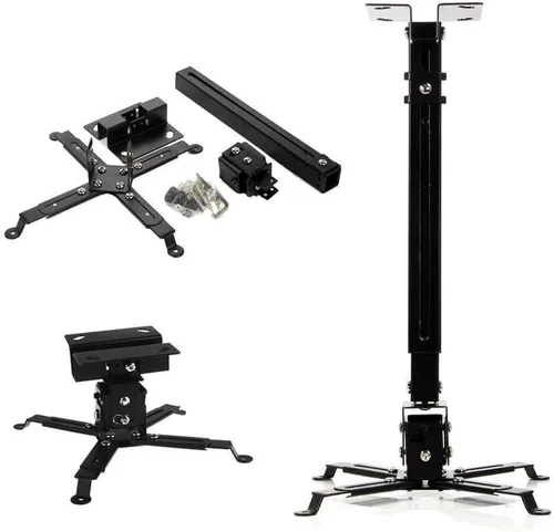 Vista 4 de zlw-shop Projector Stand Projector Bracket Portable Adjustable Projector Ceiling Wall Mount Projection Swivel Mount Holde Projector Mount Bracket