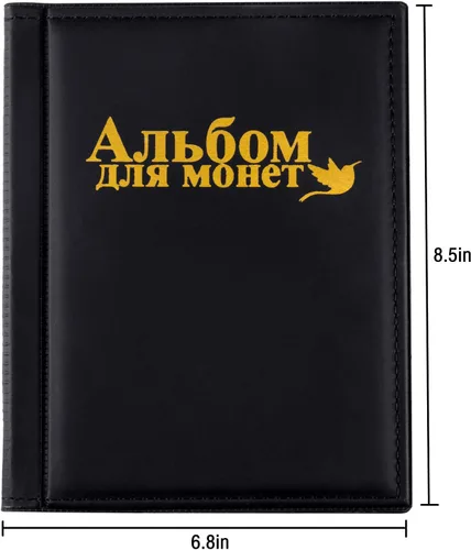 Vista 4 de Ettonsun Álbum de 250 bolsillos para coleccionar monedas, colección de monedas, suministros para coleccionistas Negro