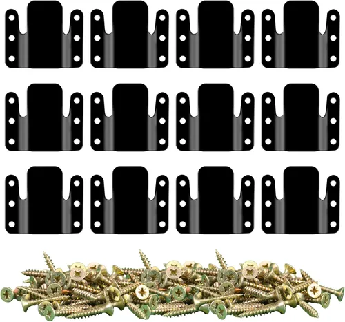 Vista 12 de DEEPDREAM 12 conectores seccionales de sofá de metal, clips de sofá, conector de muebles entrelazados con 28 tornillos