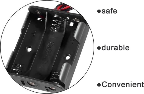 Vista 3 de Soporte de batería AA con conductores 3 AA soporte de batería con cables (6PCS 3AA)