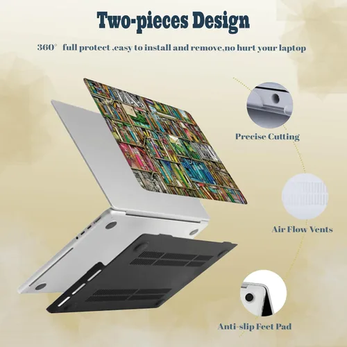 Vista 3 de Funda protectora de plástico para MacBook Air de 11 pulgadas 2015-2010 modelo A1465 A1370, funda protectora de plástico para portátil y cubierta