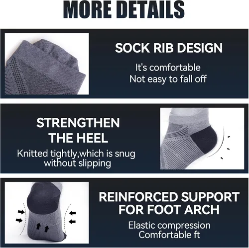 Vista 4 de Calcetines Cool-max para correr para hombres y mujeres, 3 pares de calcetines atléticos transpirables de cinco dedos