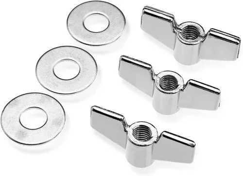Vista 5 de 21 piezas de platillos accesorios de repuesto para platillos de fieltros, copa de fieltro de embrague Hi-Hat con mangas, tuercas de ala de base