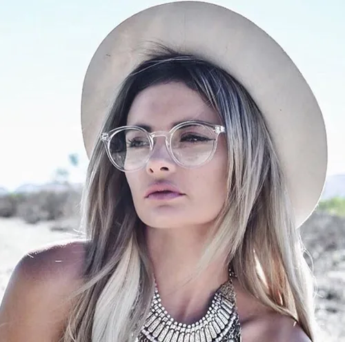 Vista 5 de WearMe Pro - Gafas redondas transparentes con marco transparente