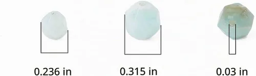 Vista 2 de BEADIA Cuentas redondas de facetas de piedra natural de amazonita de 6 mm para hacer joyas, tira de 36 cm
