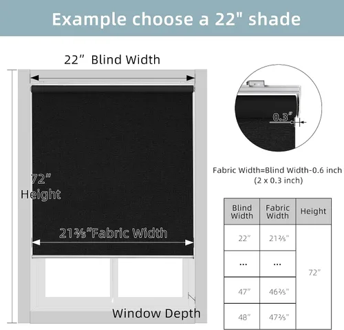 Vista 7 de ChrisDowa Persiana enrollable 100 % opaca sin cordón, de tamaño personalizado, con jacquard a rayas, aislamiento térmico, tela de protección UV
