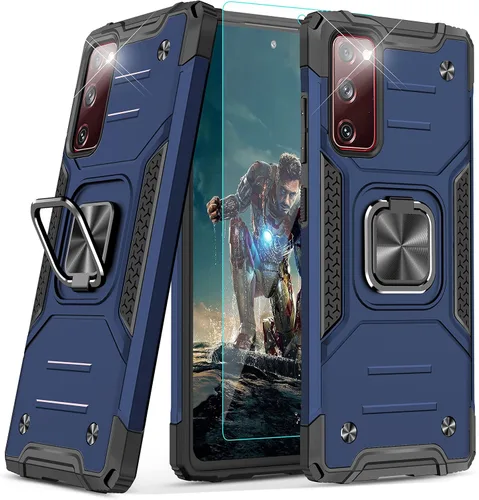 Vista 52 de YmhxcY Funda para Galaxy Note 8, funda para Galaxy Note 8 con protector de pantalla curvado 3D, fundas de grado armadura con soporte giratorio