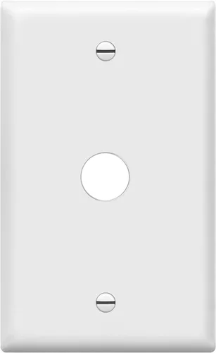 Vista 11 de ENERLITES Combinación de salida dúplex / receptáculo individual de 1.406 pulgadas, cubierta de placa de pared con orificio, tamaño estándar de 2