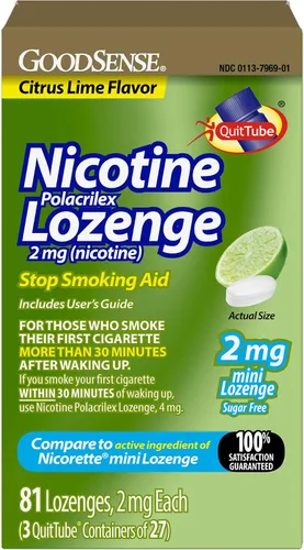 Vista 11 de GoodSense Pastilla Polacrilex de nicotina de 2 mg, sabor a cereza, ayuda para dejar de fumar, 72