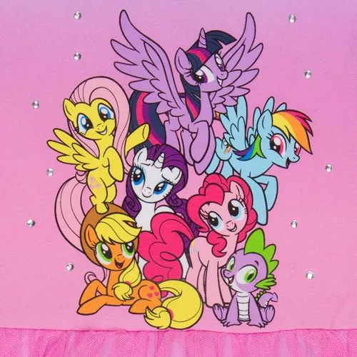 Vista 3 de My Little Pony Dress - Vestido de fiesta de grupo de personajes para niñas pequeñas y grandes 4-16