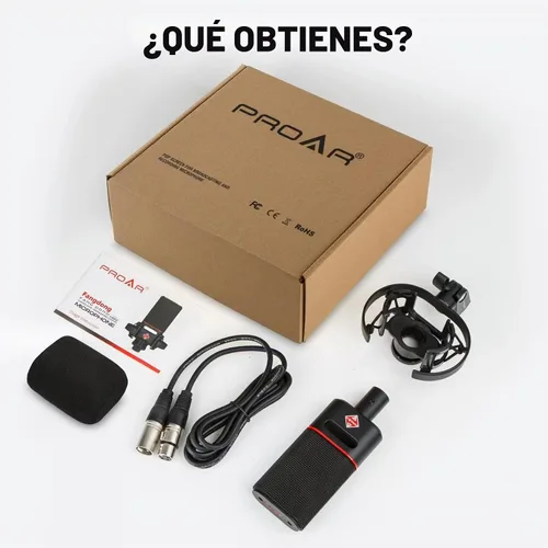 Vista 8 de XLR Micrófono de condensador cardioide XLR con diafragma grande de 0.98 pulgadas para computadora PC Metal Micrófono de estudio profesional