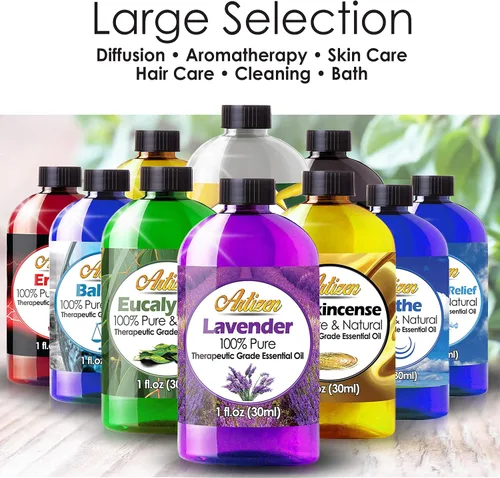 Vista 7 de Aceite esencial Artizen (100 % puro y natural, sin diluir) de calidad terapéutica, botella gigante. Ideal para aromaterapia, relajación, terapia