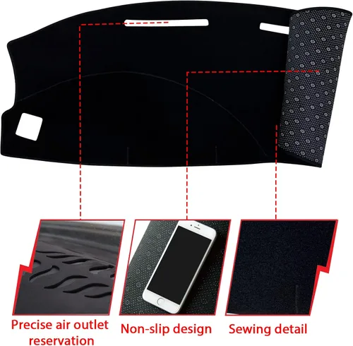 Vista 7 de Cubierta Alfombrilla Tapete para Tablero de Instrumentos Antideslizante Personalizada Compatible con Dodge Charger 2005 2006 2007 Protector Parasol